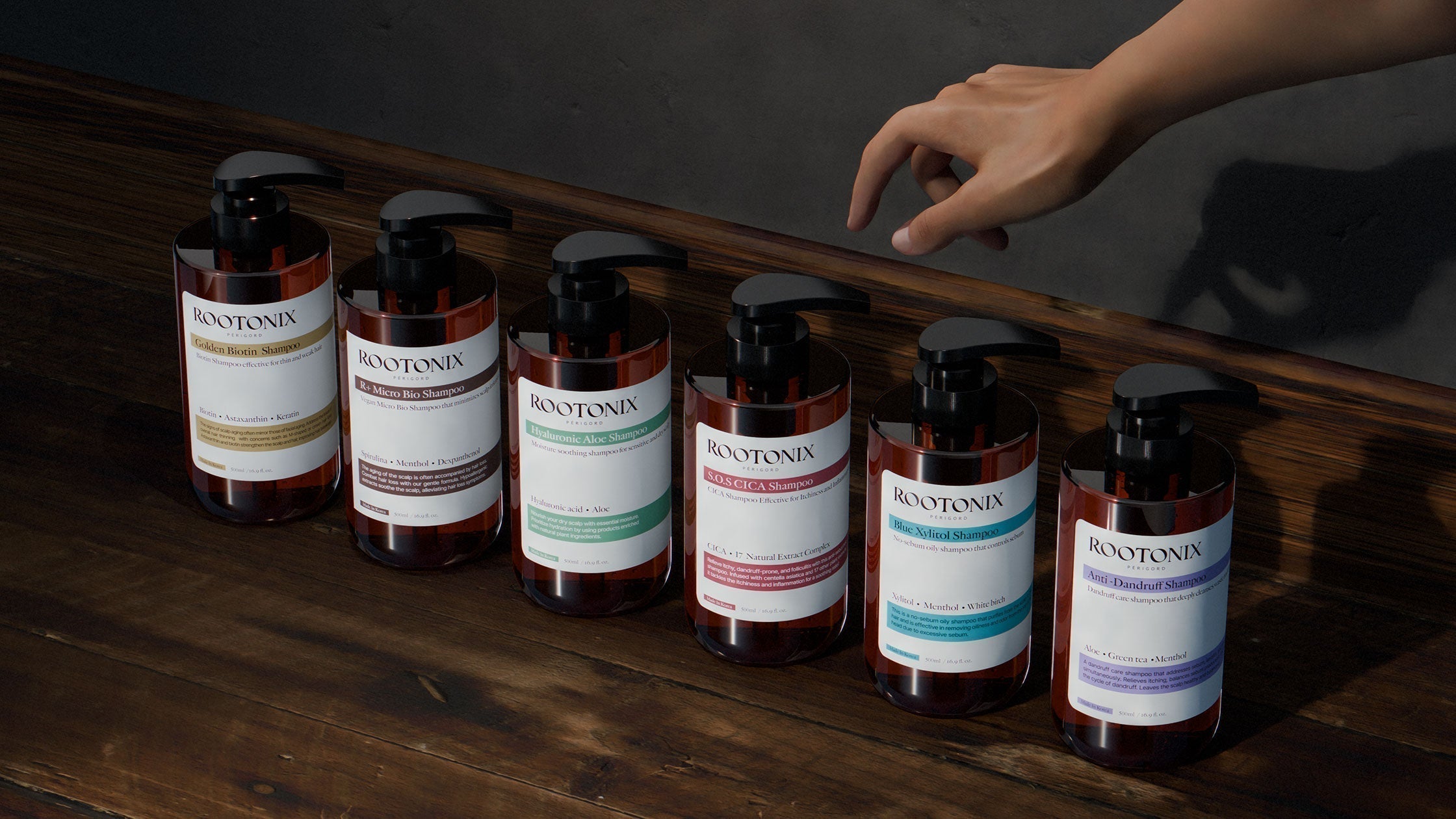 Rootonix 6 Shampoo Collection — Professional Scalp Solutions for Every Hair Type | Dear Glow Singapore