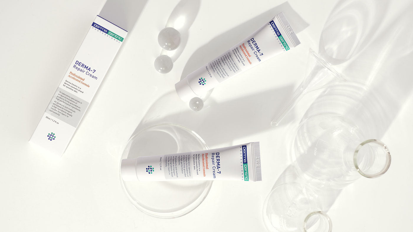 DermaCentric Derma-7 Repair Cream 40ml — post-procedure repair cream for sensitive skin, exclusively at Dear Glow Singapore