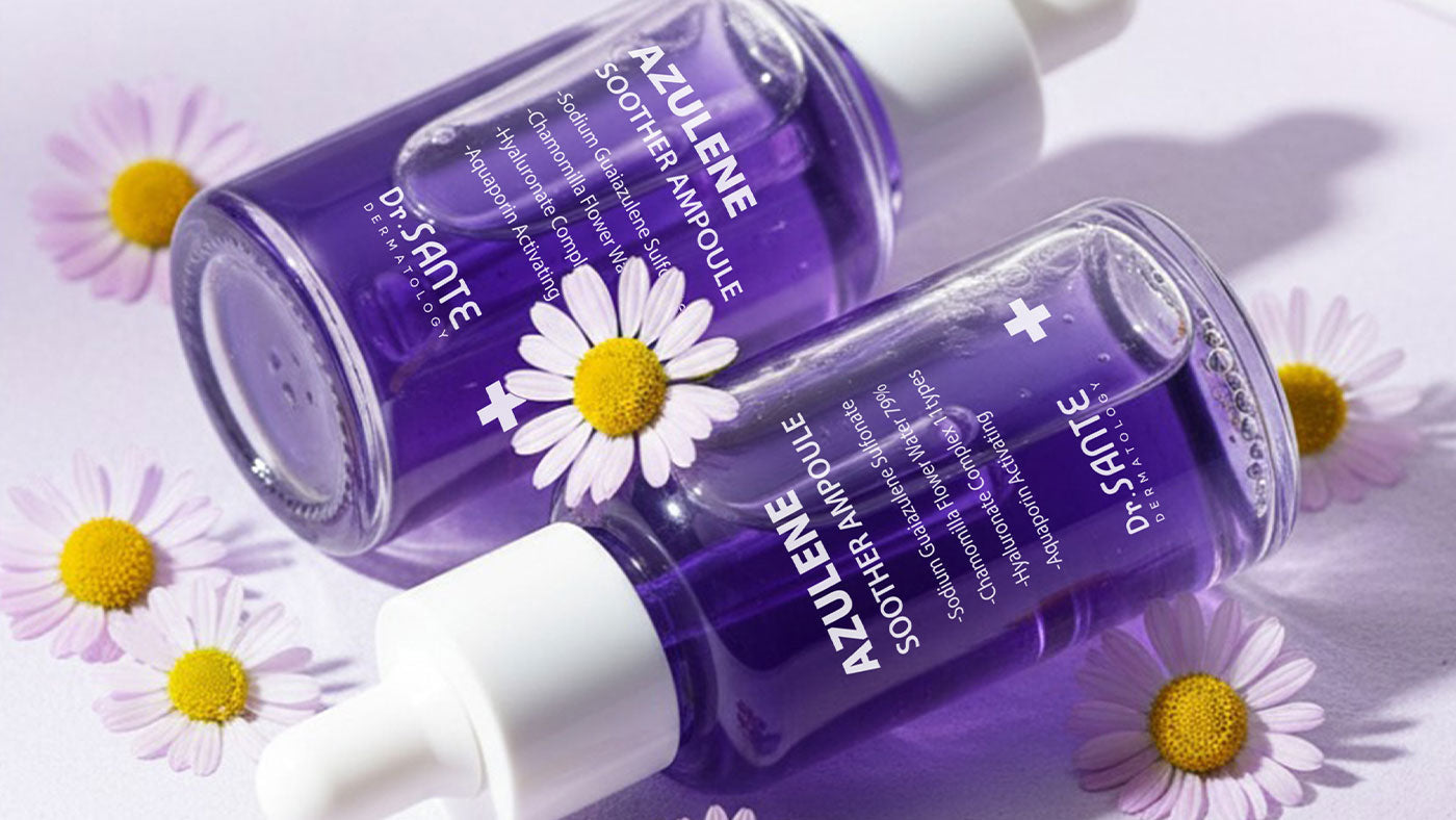 Dr.SANTE Azulene Soother skincare line — calming K-beauty for sensitive skin, available at Dear Glow Singapore